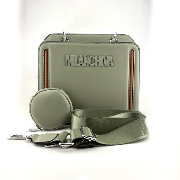 Milanchiva Olive Green Crossbody Bag Set with coin pouch - NWOT - Picture 1 of 9